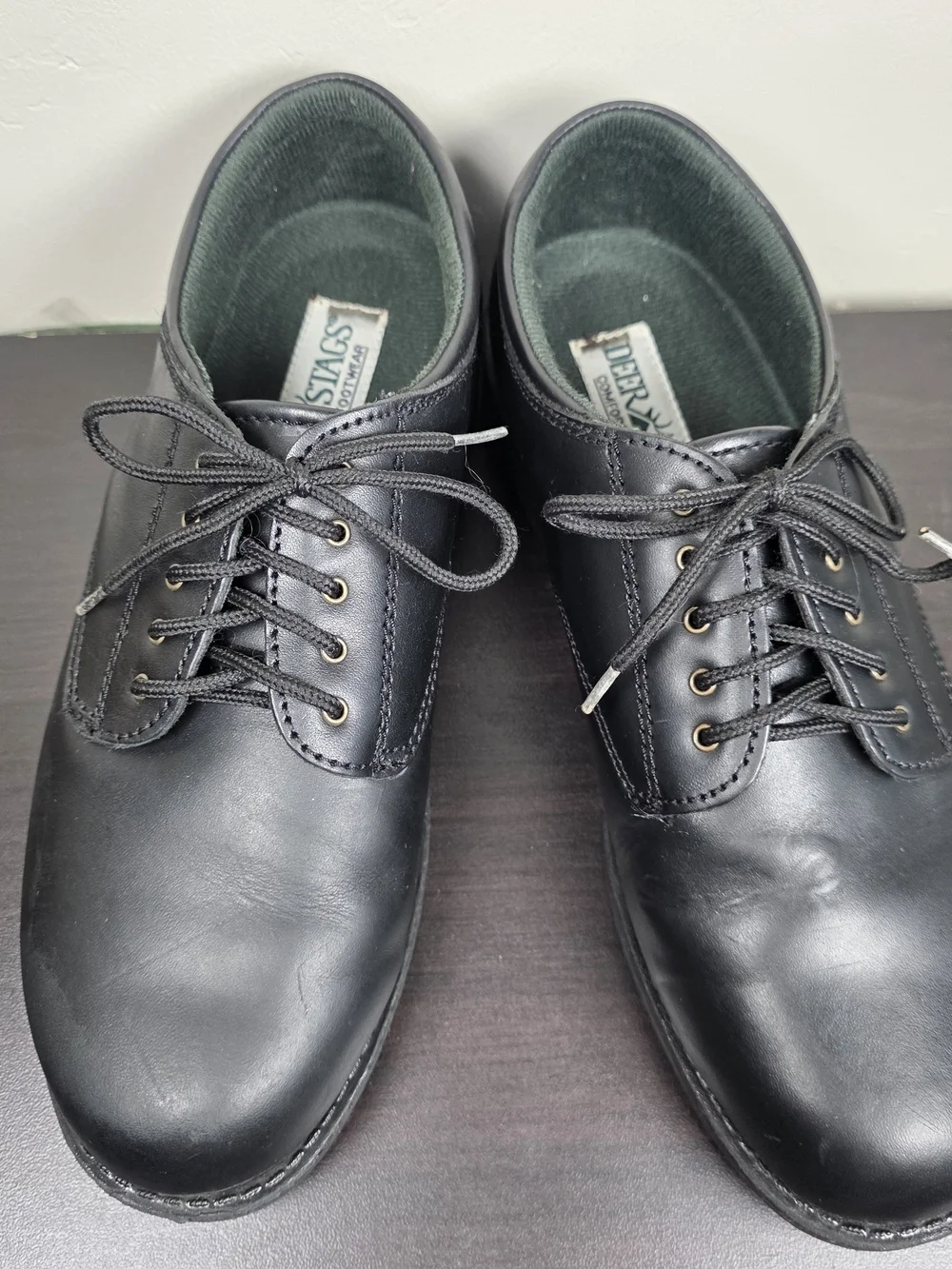 Deer Stags Brentwood Black Leather Dress Shoes 8.5W